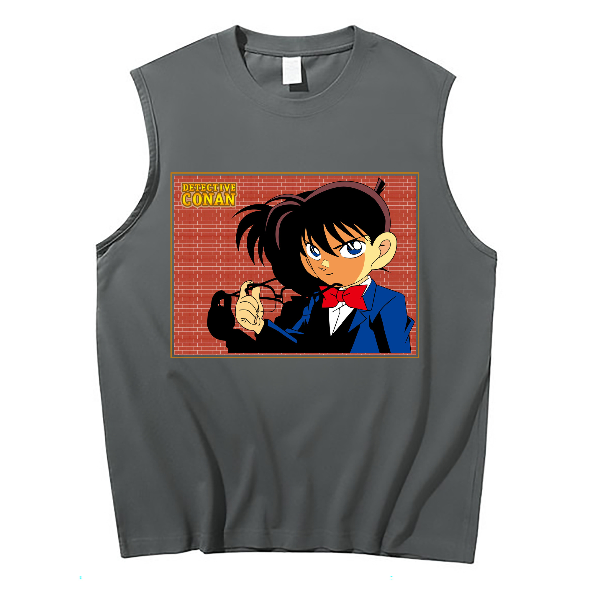 （画像用） 名探偵コナン 江戸川 コナン Detective Conan Conan Edogawa コットン100％タンクトップ（フロントプリント）